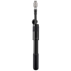 Schwarze Birzman Velocity Road Pumpe aus Aluminium für Fahrräder.