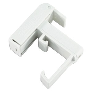 Gardinia Supporto a morsetto confezione da 2, bianco, per tende veneziane con guida superiore da 25 mm per montaggio su anta.
