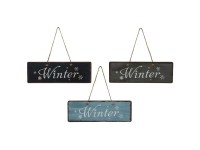 Hängeschild Winter aus Holz Breite 30 cm