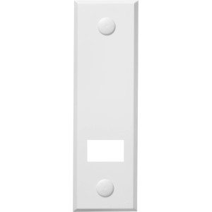 Plaque de recouvrement blanche Schellenberg Standard Maxi pour enrouleur de sangle de volet roulant, entraxe de 135 mm.