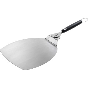 Pelle à pizza Weber en acier inoxydable avec manche pliable pour grill et four.