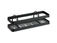 Wenko Portaspezie Gala barra piatta di acciaio / plastica Nero
