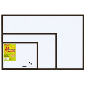 Tableau blanc magnétique Memo, 60x90 cm, avec porte-stylo et aimants.