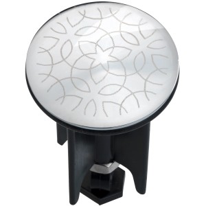 Wenko Tappo di scarico Pluggy Odesa con incisione laser, cromo/nero.