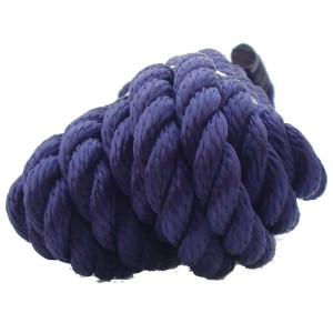 Corda d'ormeggio blu navy, spessa 12 mm e lunga 8 m, con occhio impiombato per la sicurezza della barca.