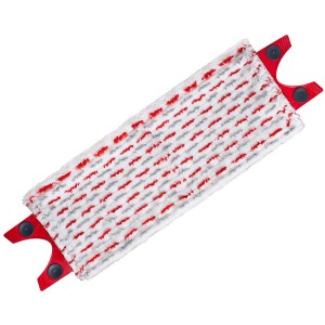 Recharge Vileda Ultramax pour appareils de nettoyage, microfibre, rouge/blanc/gris.