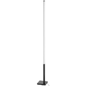 Lampadaire LED design Eglo Picacha 1 noir, 150 cm de haut, avec changement de couleur RGB.