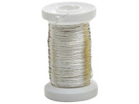 Silberdraht Kupferkern versilbert Stärke 0,4 mm / Länge 40 m