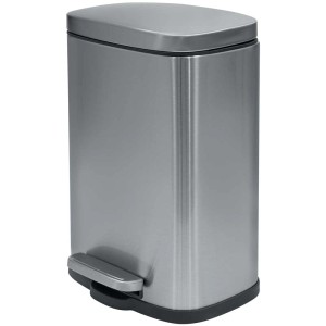Spirella Akira pattumiera cosmetici, 5L, acciaio inox cromato spazzolato con pedale.