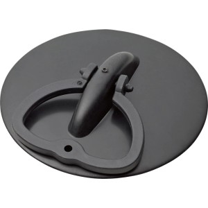 Tappo in gomma nero (Ø 45,5 mm) per lavandini e vasche da bagno, con pratico occhiello per l'estrazione.