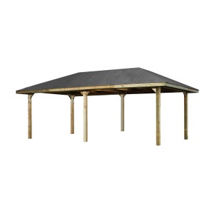 Weka Pergola da giardino Paradiso B, impregnata a pressione, 678x380cm. Gazebo in legno con tetto.