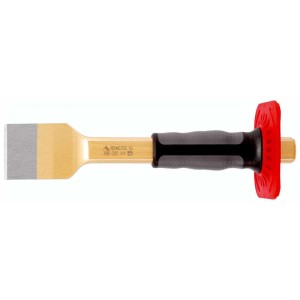 Scalpello per fughe Rennsteig, 250 mm, con protezione per le mani, laccato, per lavori di muratura precisi.