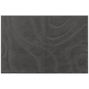 Tappeto bagno Diaqua Motion grafite, 55x65 cm, cotone con motivo moderno.