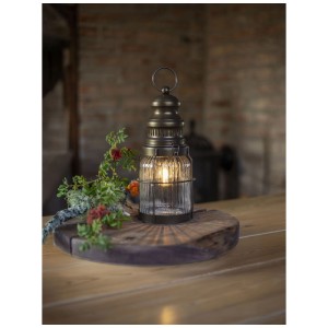 Lanterne LED Aina Star Trading, bronze, antirouille, pour usage intérieur.
