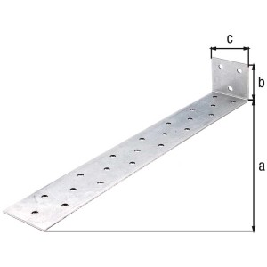 Ancrage béton, galvanisé Sendzimir, 285x40x40 mm, pour supports de poteaux et douilles de sol.