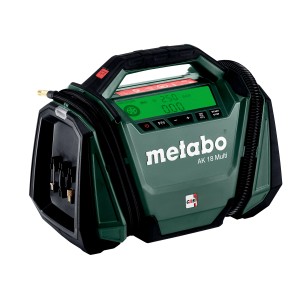 Metabo compressore a batteria AK 18 Multi solo, compressore portatile con display digitale.