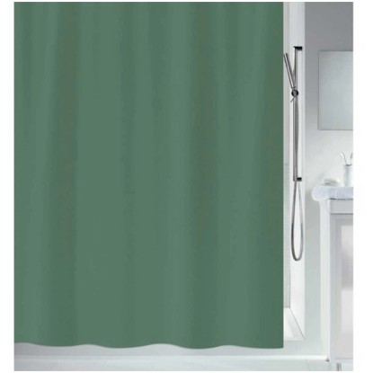 Spirella Duschvorhang Primo Polyester Dunkelgrün 240 x 180 cm