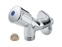 Waschmaschinenventil Messing verchromt 1/2