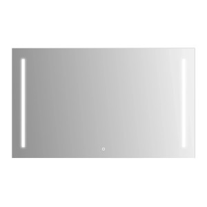 Specchio luminoso a LED rettangolare a forma di cristallo Sirius IV, 100x60 cm, con interruttore a sensore.
