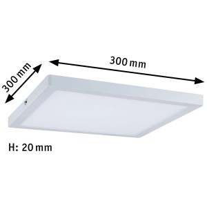 Panneau LED Paulmann Atria, carré, dimmable, blanc mat, 300x300x20mm.