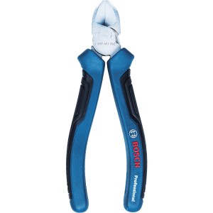 Pince coupante de côté Bosch Professional, 160 mm, pince avec manche bleu et noir.
