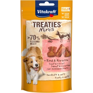 Vitakraft Treaties Minis Manzo e Carota, 48g. Snack premio per cani di piccola taglia.