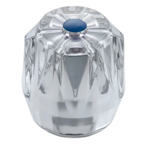 Diaqua Maniglia Cristallo Blu, maniglia trasparente per rubinetto con boccola di bloccaggio per bagno e cucina.