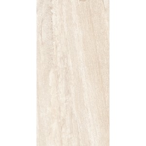Beige Feinsteinzeug Bodenfliese, 60x30 cm, matte Oberfläche in Steinoptik.
