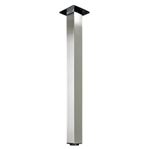 Gamba per tavolo Hettich effetto acciaio inox, 60x60x700 mm, regolabile in altezza.