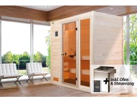 Weka Massivholzsauna Valida 2 Sparset Glastür/Fenster BioS 7,5 kW Weka Massivholzsauna Valida 2 Sparset Glastür/Fenster BioS 7,5 kW