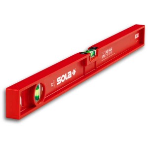 Rote Sola Kunststoff-Wasserwaage (60 cm) für präzises Messen. Ideal für Fliesenarbeiten.