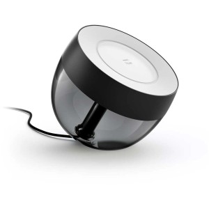 Philips Hue Iris LED-Tischleuchte, schwarz, für stimmungsvolle Beleuchtung.