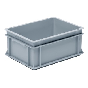 Contenitore Rako grigio 15 l, scatola di stoccaggio impilabile in plastica robusta.