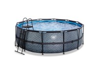 Exit Pool Stone Grau Ø 427 / Höhe 122 cm inkl. Sandfilterpumpe