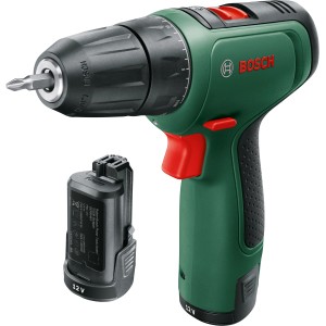 Avvitatore a batteria Bosch EasyDrill 1200 con batteria, verde/nero, per avvitare e forare.