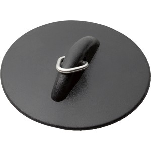 Bouchon en caoutchouc noir (Ø 32-50 mm) pour lavabos et baignoires avec trop-plein.