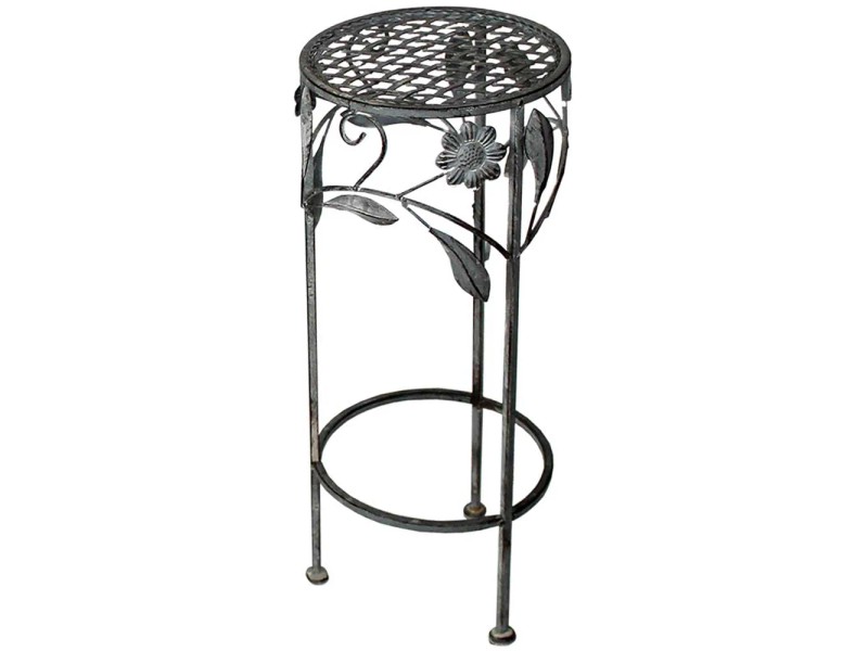 DanDiBo Sgabello Per Fiori In Metallo Marrone Rotondo 30 Cm Portafiori 140129 M Tavolino Portapiante Piccolo 13132725