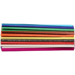 Seidenpapier, bunt, 10 Blatt, 50x70cm, glänzend, für Bastelarbeiten und Geschenkverpackungen.
