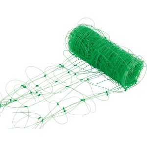 Rete rampicante verde, 10x2 m, arrotolata. Ideale come supporto per piante.