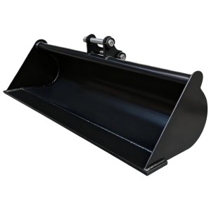 Benna per escavatore Güde 100 cm per mini escavatore GMB 860B, attrezzatura edile per lavori di sterro.