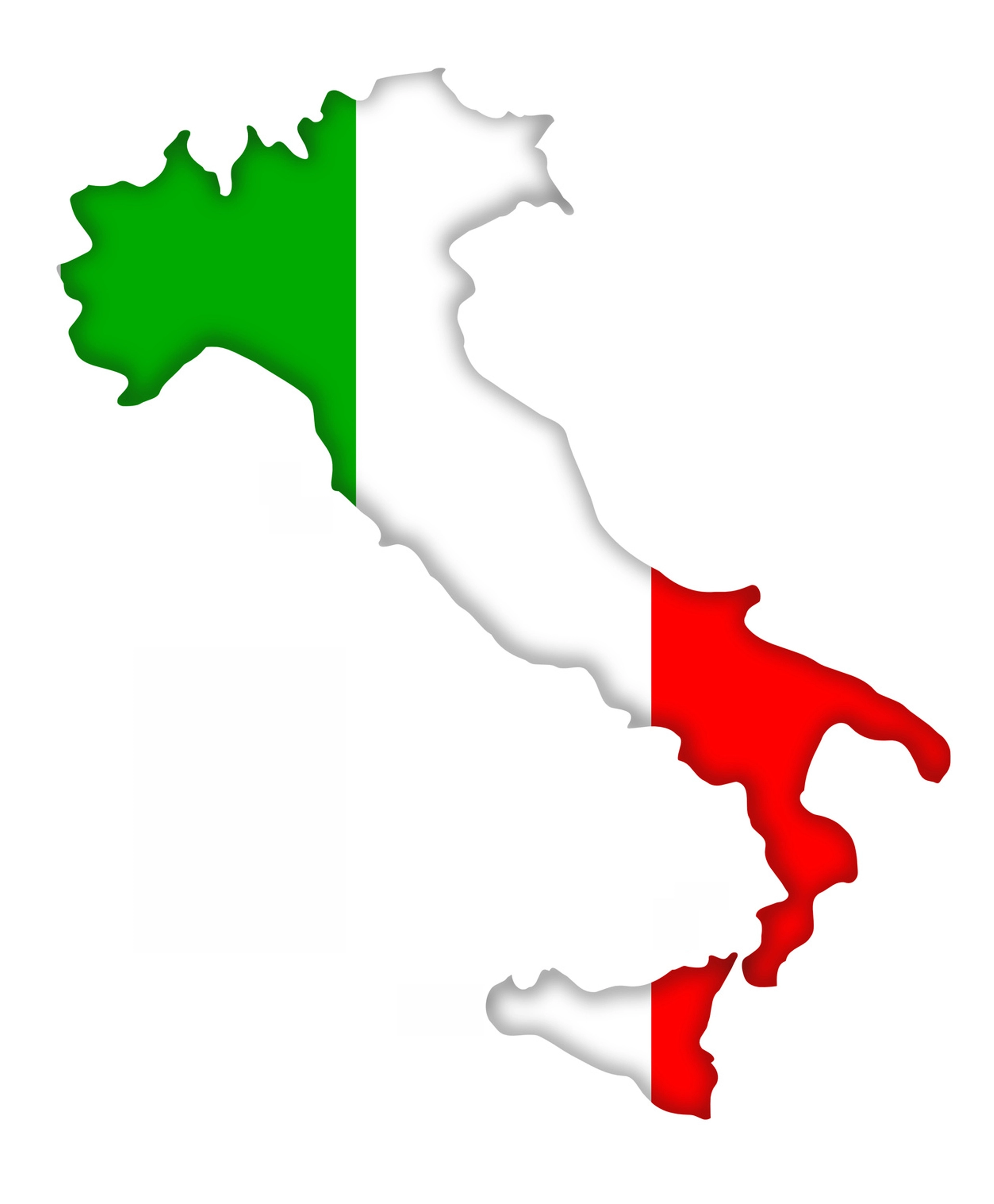 Adesivo Italia sagoma paesi Effetto 3D