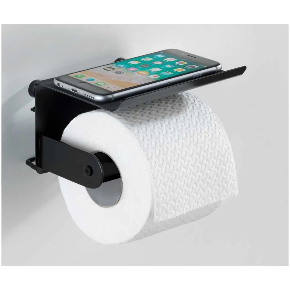 Portarotolo Carta Igienica Con Ripiano Per Telefono - Acciaio Inox, Da Parete, Per Bagno - Foto 9