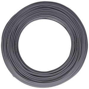 Grauer T-Draht, 2,5 mm Durchmesser, 100 m Länge, für Audio- und Videoanwendungen.