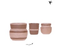 Kolibri Home Übertopf Mix Ethnic Sand Topf Ø 9 cm / Höhe 10 cm / 1 Stk.