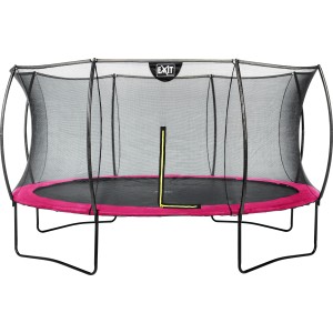 EXIT Silhouette Trampolino D427cm rosa con rete di sicurezza per giardino.