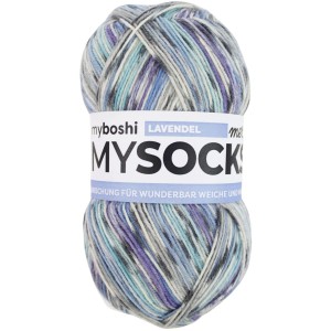 Laine Myboshi mysocks Merino Lavande, pelote de 100g pour chaussettes et plus.