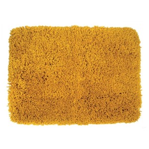 Tappeto da bagno rettangolare Spirella Highland color zafferano, 70x120 cm. Tappeto da bagno soffice per il bagno.