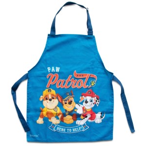 Tablier enfant bleu Pat' Patrouille, idéal pour cuisiner et pâtisser.