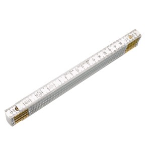 LUX Metallmaßstab Comfort, 2 m, 10 Glieder, Messwerkzeug für präzise Messungen.