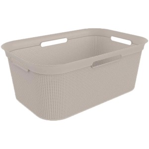 Cesto portabiancheria Rotho Brisen, cappuccino, 41 litri, con manici, in plastica.
